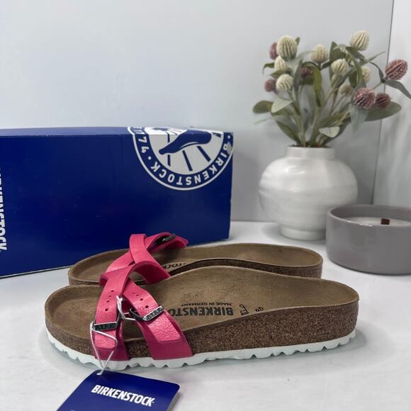 Birkenstock Almere II Burko Flor Sandals Graceful Raspberry Women's 5/EU 36 NWB - Picture 1 of 10